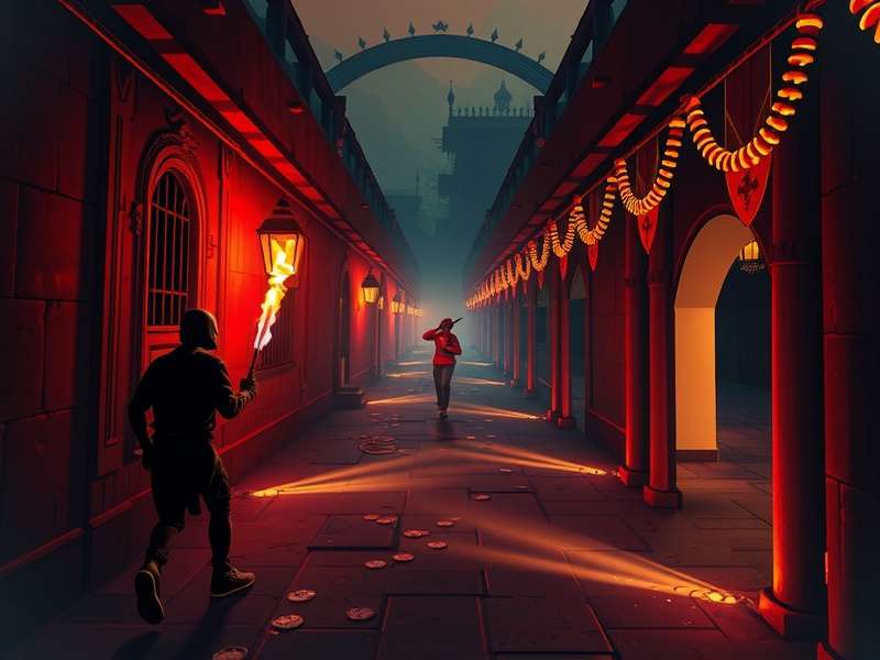 Scary Corridor Sprint enemy encounter scene